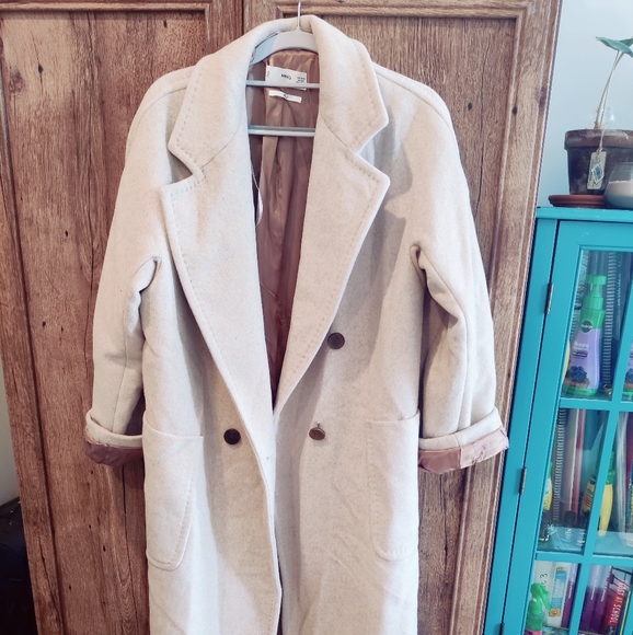 Mango wool oversized cocoon coat - Picture 3 of 4